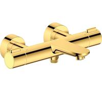 Duravit Wave - Grifo monomando para bañera (2 consumidores, con válvula de desviación, termostato con sistema de mezcla de cerámica), color dorado