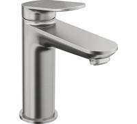 Duravit Wave Mezclador monomando de lavabo, proyección 122 mm, sin juego de desagüe, WA1020002070, Color: acero inoxidable pulido
