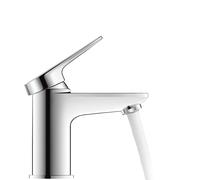 Duravit Wave Mezclador monomando de lavabo S Minusflow, sin juego de desagüe, proyección de 95 mm, cromo alto brillo, WA1012002010