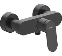 Duravit Wave mezclador monomando visto para ducha, proyección 78 mm, WA4230000046, Color: Negro Mate