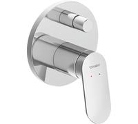 Duravit Wave Set monomando empotrado, 2 grifos, WA4210008070, Color: acero inoxidable pulido