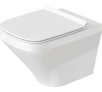 Duravit WC suspendido DuraStyle 54cm, enrasado, sin borde, sin borde, fijación oculta (Durafix incluido), 25510900001, Color: Blanco con Wondergliss
