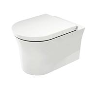 Duravit White Tulip - Inodoro suspendido, sin borde, HygieneFlush, DuraShield, blanco 257609AA00