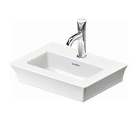 Lavabo Tulip blanco, anchura 450mm, 1 agujero de grifo, sin rebosadero, 1, 0737450041, Color: Blanco
