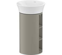 Duravit White Tulip, mueble de lavabo de pie, anchura 350 x fondo 410mm, con compartimento abierto, con tecnología tip-on, WT423909292, Color: Gris piedra Seda Barniz mate
