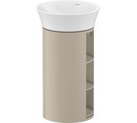 Duravit White Tulip, mueble de lavabo de pie, anchura 350 x fondo 410mm, con compartimento abierto, con tecnología tip-on, WT423906060, Color: Seda topo laca mate