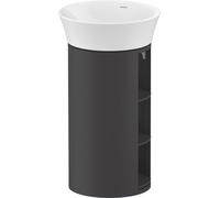 Duravit White Tulip, mueble de lavabo de pie, anchura 350 x fondo 410mm, con compartimento abierto, con tecnología tip-on, WT423905858, Color: Raso grafito