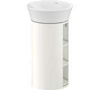 Duravit White Tulip, mueble de lavabo de pie, anchura 350 x fondo 410mm, con compartimento abierto, con tecnología tip-on, WT423903636, Color: Blanco seda lacado mate