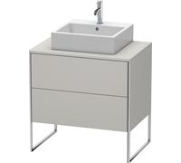 Duravit XSquare lavabo consola mueble bajo, apoyado en el suelo, 2 extraíbles, 800x778x548mm, XS492000707, Color: Gris hormigón mate