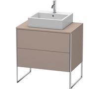 Duravit XSquare lavabo consola mueble bajo, apoyado en el suelo, 2 extraíbles, 800x778x548mm, XS492004343, Color: Decoración Basalto Mate