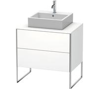 Duravit XSquare lavabo consola mueble bajo, apoyado en el suelo, 2 extraíbles, 800x778x548mm, XS492008484, Color: Decoración blanco supermate