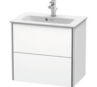 Duravit XSquare mueble bajo lavabo Compact, suspendido, 2 cajones, 610x560x388mm, XS416508484, Color: Decoración blanco supermate