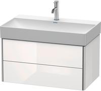 Duravit XSquare mueble bajo lavabo suspendido, 2 cajones, 784x397x460mm, XS416204343, Color: Decoración Basalto Mate