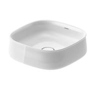Duravit Zencha - Lavabo sobre encimera 42x42 cm, sin rebosadero, DuraCeram, blanco 2373420079
