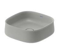 Duravit Zencha - Lavabo sobre encimera 42x42 cm, sin rebosadero, DuraCeram, gris mate 2373426779