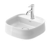 Duravit Zencha - Lavabo sobre encimera 42x42 cm, sin rebosadero, orificio para grifo, DuraCeram, blanco 2374420071