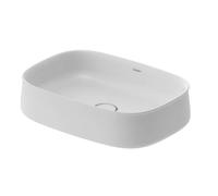 Duravit Zencha - Lavabo sobre encimera 55x39 cm, sin rebosadero, DuraCeram, blanco mate 2373553279