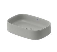 Duravit Zencha - Lavabo sobre encimera 55x39 cm, sin rebosadero, DuraCeram, gris mate 2373556779