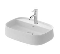Duravit Zencha - Lavabo sobre encimera 55x39 cm, sin rebosadero, orificio para grifo, DuraCeram, blanco mate 2374553271