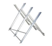 Durhand caballete para sierra plegable caballete motosierra con estructura triangular de metal soporte para leña carga 100 kg 83x83x79 cm plata