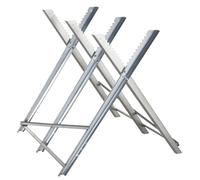 Durhand caballete para sierra plegable caballete motosierra con estructura triangular de metal soporte para leña carga 100 kg 83x83x79 cm plata