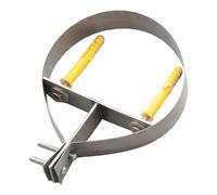 Durlo Soporte de tubo de chimenea, correa de pared de metal ajustable de 125 mm de diámetro, abrazadera de revestimiento de humos, anillo de suspensión de tubo negro