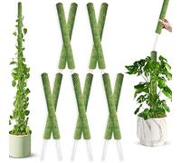 DUSPRO 10 Postes de Musgo de Malla apilable Verde de 22 Pulgadas para Plantas, trepadoras, Soporte de Enrejado Monstera, para Plantas de Interior, Varillas de Musgo Extensibles, para estacas de