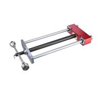 Duty - Tornillo de banco para carpintería con rieles guía, color rojo | Construcción de metal con rieles guía, mango ergonómico y sujeción segura para tareas de mecanizado