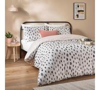 Duvet Day Robi Juego De Funda Nórdica - Diseño Contemporáneo De Lunares con Tejido Suave Al Tacto (Lino/Carbón - 230x220cm)