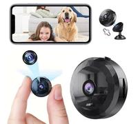 DVONE Mini Camara, 1080P HD Mini WiFi Oculta Cámara para Ver En El Movil, con Audio y Vídeo, con Batería de Larga Duración, para Exteriores/Interiores