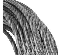 DXDRT 8MM Cable De Acero Inoxidable 316,Cable De Avión De Grado Marino De 7x19 Hilos,Cuerda De Alambre De Acero Para Tirolesa De Patio,Elevadores De Barcos,Barandilla De Cubierta,76M/250FT