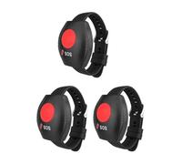 Dxoniislh 3X Reloj de Pulsera con Transmisor de Control Remoto por Radiofrecuencia, Tipo Reloj, Botón de Llamada, Control Remoto Inalámbrico, Botón de Emergencia SOS de 433 MHz