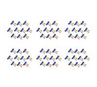 Dxoniislh 60 Piezas De Tapones De Oídos Suaves De Silicona De Seguridad - Protectores Auditivos, Manguitos Con Cable - Reducción De Ruido Para El Trabajo En Casa Para Dormir Azul Naranja