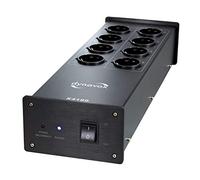 Dynavox Filtro de Red HiFi X4100S, regleta múltiple con 8 Tomas de Corriente, luz indicadora LED para la Correcta Fase, Color Negro
