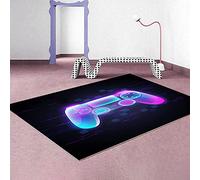DYOUen Gamer alfombra antideslizante para dormitorio con controlador 3D, Navidad, para adolescentes, grafiti, consola de juegos, gran decoración, alfombras para niños (100x150cm, controlador para