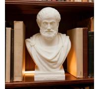 Dytartzx Busto de Aristóteles, Estatua de 10 cm Impresa en 3D, Escultura de filósofo Griego, Acabado en Yeso, decoración de Escritorio, estantería, hogar y Oficina, Figura artística de Resina Blanca,