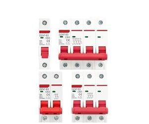 DZ47-63 Mini Circuit Breaker 1P 2P 3P 4P 3A-63A AC 230V 400V | Capacidad de rotura de 6 kA, montaje para protección contra sobrecarga y cortocircuito (3P, 32 A)