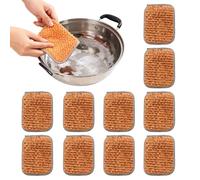 dzqad Esponjas abrasivas, esponja de vajilla de doble cara de larga duración y antiarañazos, almohadillas de limpieza para platos - para la familia y los hombres, la cocina, el hogar, las sartenes