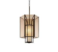 DZYHFCO Lámpara colgante de cristal Lámparas colgantes modernas América Alambre colgante Lámpara ajustable Lámparas de iluminación de techo para restaurante interior Porche Garaje