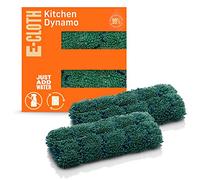 E-Cloth Kitchen Dynamo, Esponja de Microfibra Premium antiarañazos para Fregar Platos, fregaderos y encimeras, Color Verde, Paquete de 2