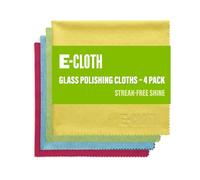 E-Cloth Paño de Limpieza de Microfibra de Vidrio y Pulido, 300 Lavados, Reutilizable, Paquete de 4