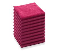 E-Cloth Paño de Microfibra de Uso General, paño de Limpieza Multiusos para Superficies del hogar, Lavable y Reutilizable, Promesa de 100 Lavados, Rojo, Paquete de 10