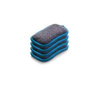 E-Cloth Paquete de 4 Almohadillas para Lavar Platos, Esponja de Microfibra antiarañazos para Cocina, Limpia eficazmente Platos, Fregadero y encimera, Lavable y Reutilizable, 100 Lavados, Azul