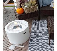 Chimenea de bioetanol brasero redonda de jardín para exterior interior RODI Blanco d.47,5