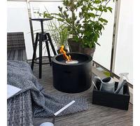 ProduceShop - Chimenea de bioetanol de suelo brasero redondo 47,5 cm jardín exterior Rodi Black