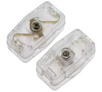 E-excepcional, 2 piezas de carcasa de plástico para interruptor de luz de rueda de pulgar de 125 V 3 A transparente