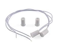 E-outstanding 2 piezas empotradas puerta ventana magnética interruptor con cable alarma de seguridad para el hogar, sensor de contacto, color blanco