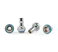 E-outstanding Paquete de 4 adaptadores de conector de tubo suave G1/4 a 3/8 pulgadas, ajuste de púas para sistema de refrigeración de agua, manguera de 9 mm