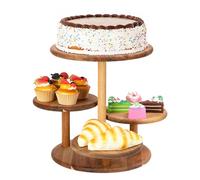 E-ROOM TREND Soporte para Tartas/Cupcakes de Madera 3 Plantas Grande