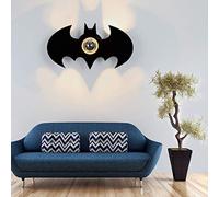 E27 LED Aplique de pared Lámpara de muro sala de estar dormitorio dibujos animados, negro proyección creativa redonda Luces de pared para moderno cocina estudio cuarto de niños pasillo, D32cm